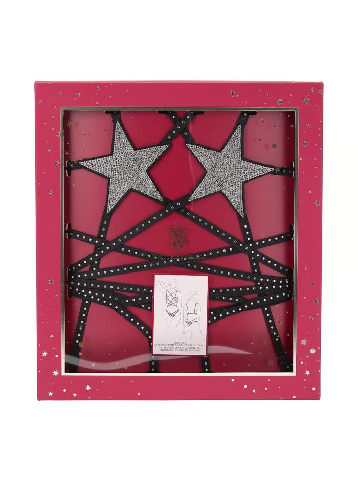 Боді Вікторія Сикрет Very Sexy Starstruck Shine Strappy Crotchless Teddy - Зображення 2