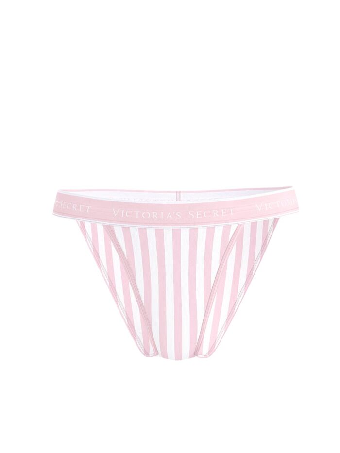 Бавовняні трусики Victoria's Secret COTTON Logo Cotton Tanga Panty — изображение 3