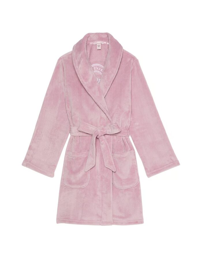 Короткий халат від Victoria's Secret Logo Short Cozy Robe - Зображення 5