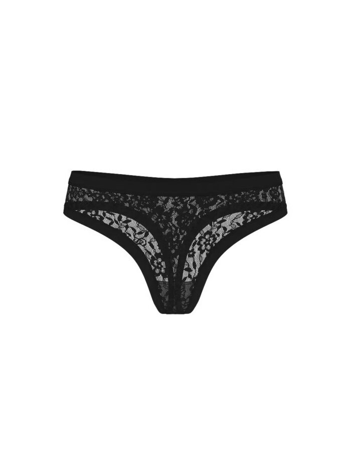 Мереживні безшовні трусики тонг No-Show No-Show Lace Thong Panty - Зображення 3