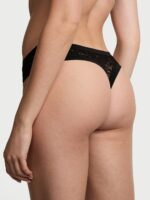 Мереживні безшовні трусики тонг No-Show No-Show Lace Thong Panty - Зображення 2