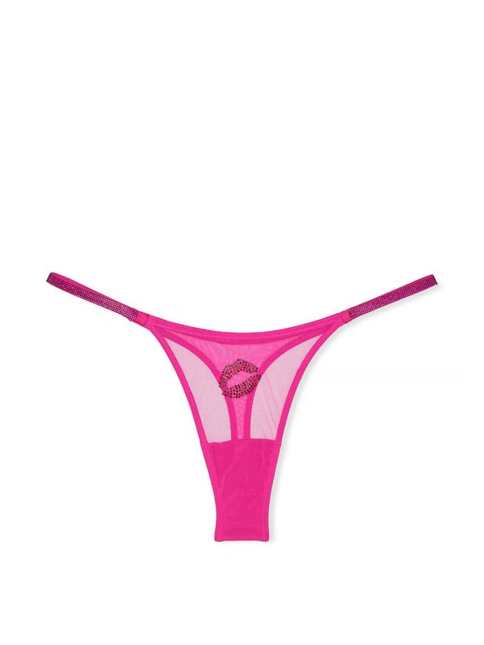 Трусики тонг Вікторія Сікрет Very Sexy Flirty Mesh Shine Strap Thong Panty - Зображення 4
