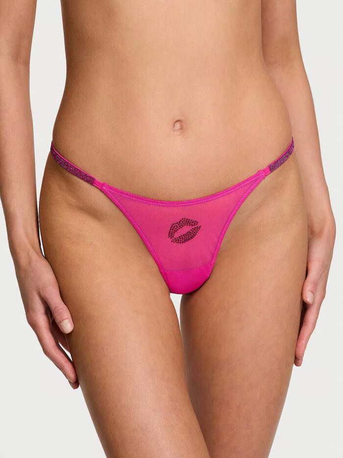 Трусики тонг Вікторія Сікрет Very Sexy Flirty Mesh Shine Strap Thong Panty - Зображення 1