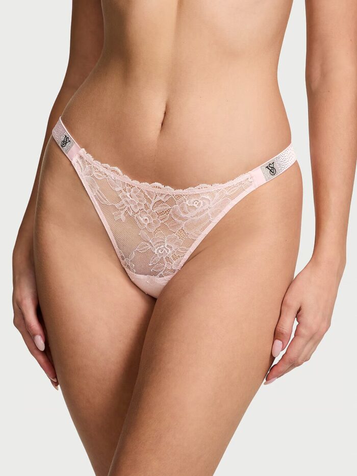 Трусики тонг Вікторія Сікрет Very Sexy Shine Strap Lace Thong Panty - Зображення 1