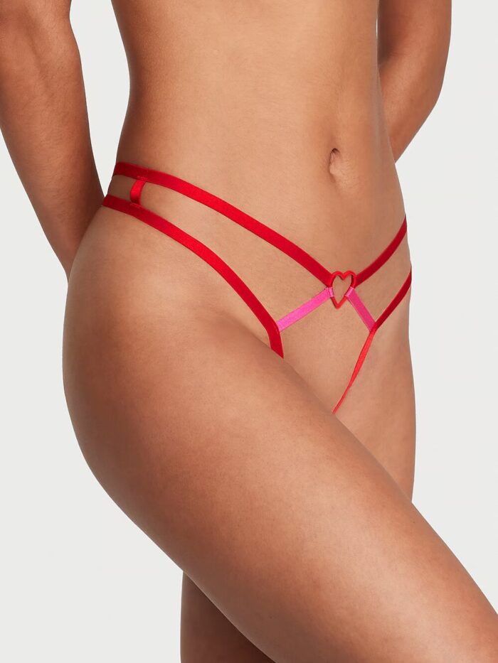 Відкриті трусики тонг Victoria's Secret Very Sexy Crotchless Heartware Strappy V-String Panty - Зображення 1