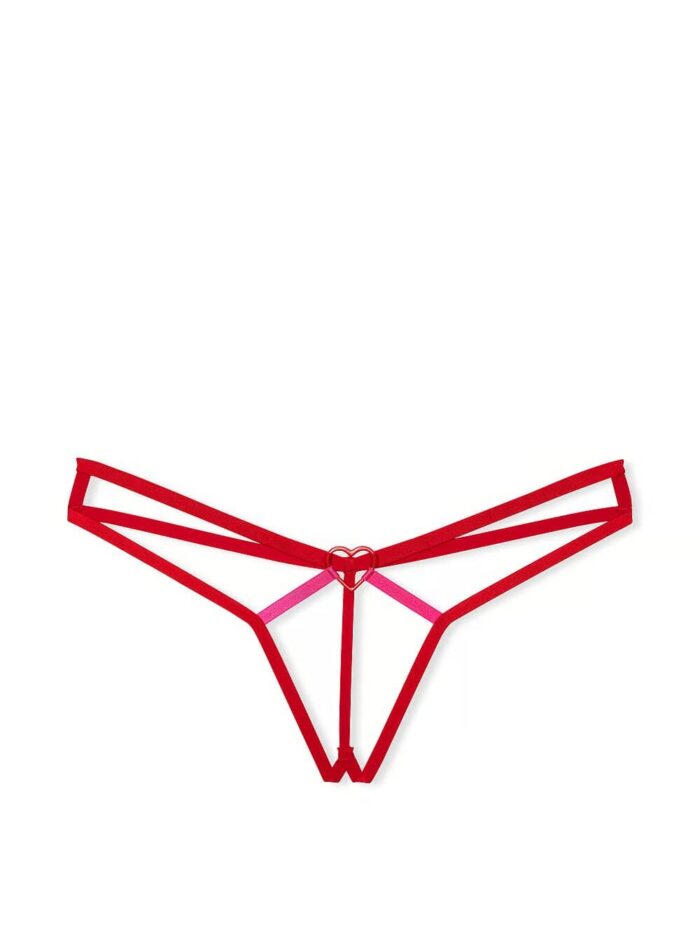 Відкриті трусики тонг Victoria's Secret Very Sexy Crotchless Heartware Strappy V-String Panty - Зображення 4