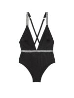 Cуцільний купальник зі стразами Victoria's Secret Swim Shine Plunge One-Piece Swimsuit - Зображення 3