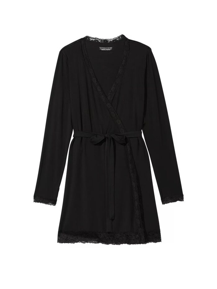 Халат трикотажний Victoria's Secret Modal Lace-Trim Robe — изображение 1
