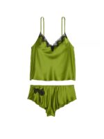 Комплект для сну Victoria's Secret Satin Rose Lace-Trim Cami & Flutter Short Set - Зображення 4