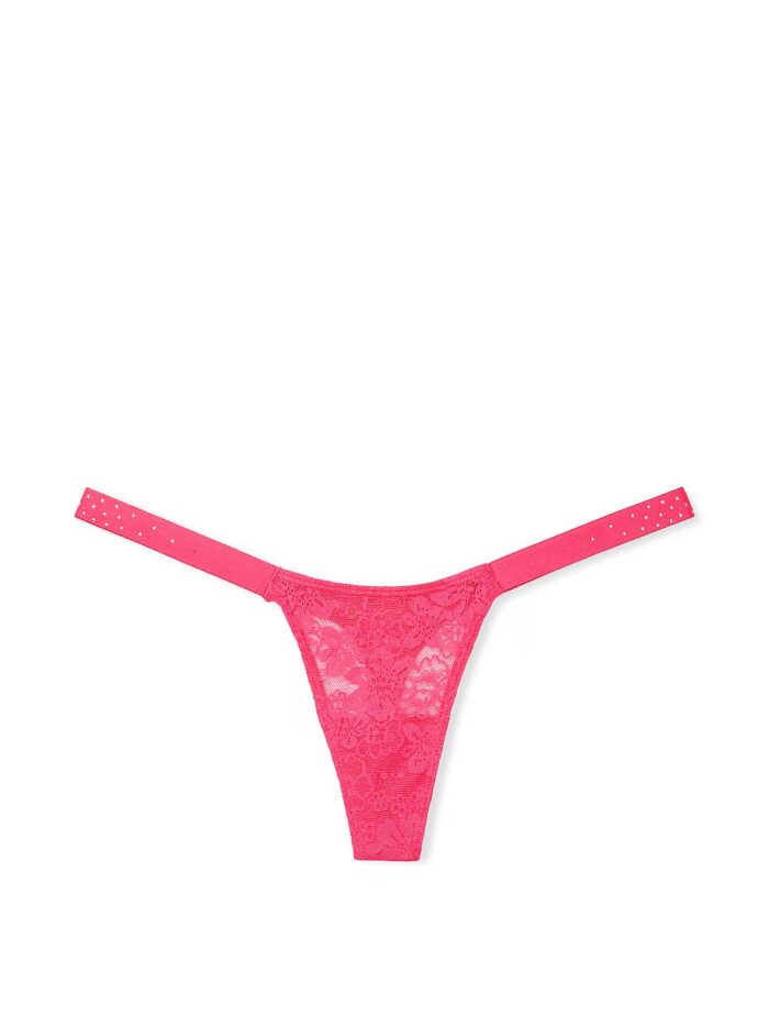 Мереживні трусики тонг PINK Wink Bling Lace Micro Thong Panty - Зображення 3
