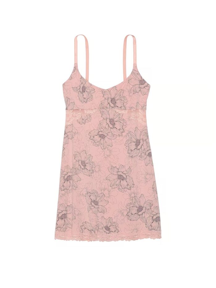 Нічна сорочка Victoria's Secret Modal Lace-Trim Sweetheart Slip Dress - Зображення 3