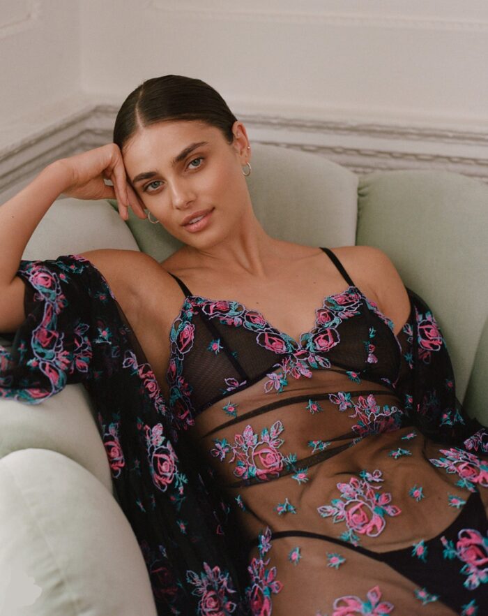 Пеньюар із сіточки з квітковою вишивкою SHEER MESH SLIP VICTORIA'S SECRET - Зображення 5