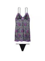 Пеньюар із сіточки з квітковою вишивкою SHEER MESH SLIP VICTORIA'S SECRET - Зображення 4