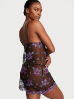 Пеньюар із сіточки з квітковою вишивкою SHEER MESH SLIP VICTORIA'S SECRET - Зображення 2