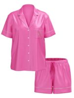 Піжама Victoria's Secret Glazed Satin Heart Short Pajama Set — изображение 3