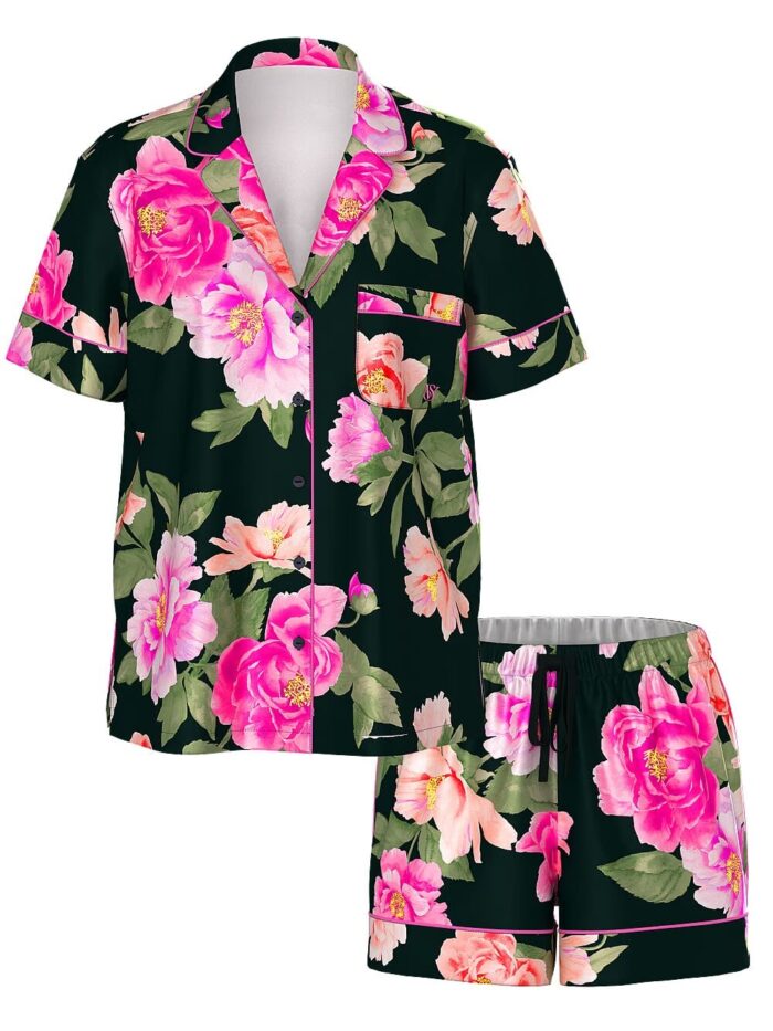 Піжама Victoria's Secret Glazed Satin Heart Short Pajama Set - Зображення 4