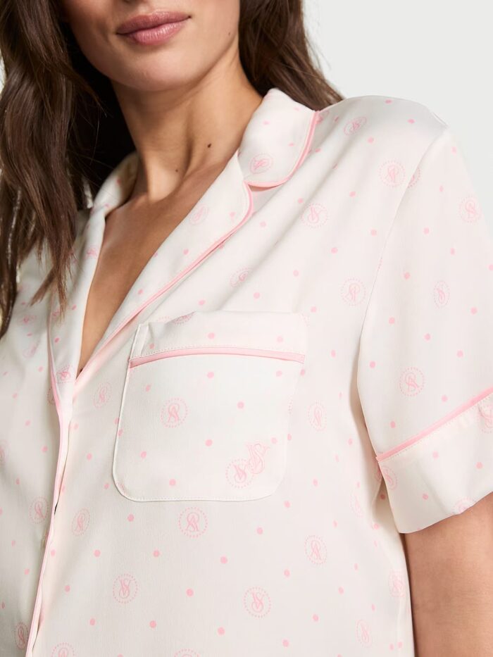 Піжама Victoria's Secret Glazed Satin Heart Short Pajama Set - Зображення 3