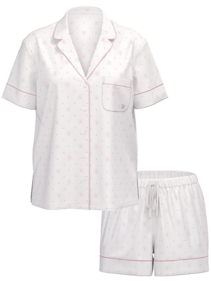 Піжама Victoria's Secret Glazed Satin Heart Short Pajama Set - Зображення 4
