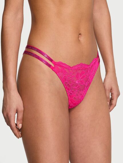 Трусики бразиліана Victoria's Secret Very Sexy Double Shine Strap Lace Brazilian Panty