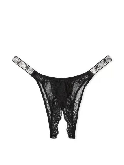 Трусики бразиліана Victoria's Secret Very Sexy Shine Strap Lace Crotchless Brazilian Panty