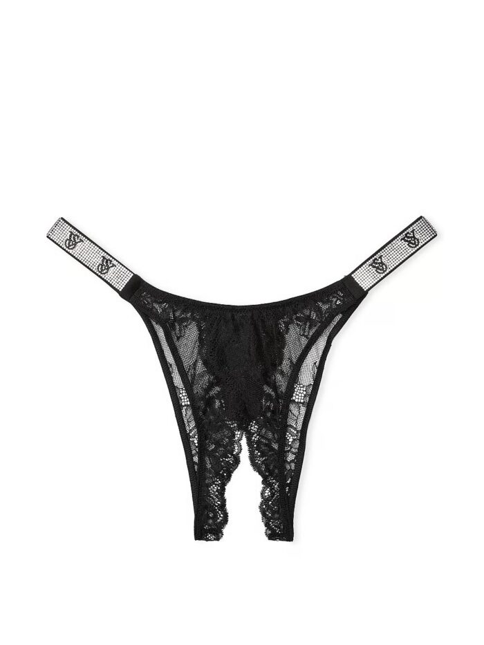 Трусики бразиліана Victoria's Secret Very Sexy Shine Strap Lace Crotchless Brazilian Panty - Зображення 1