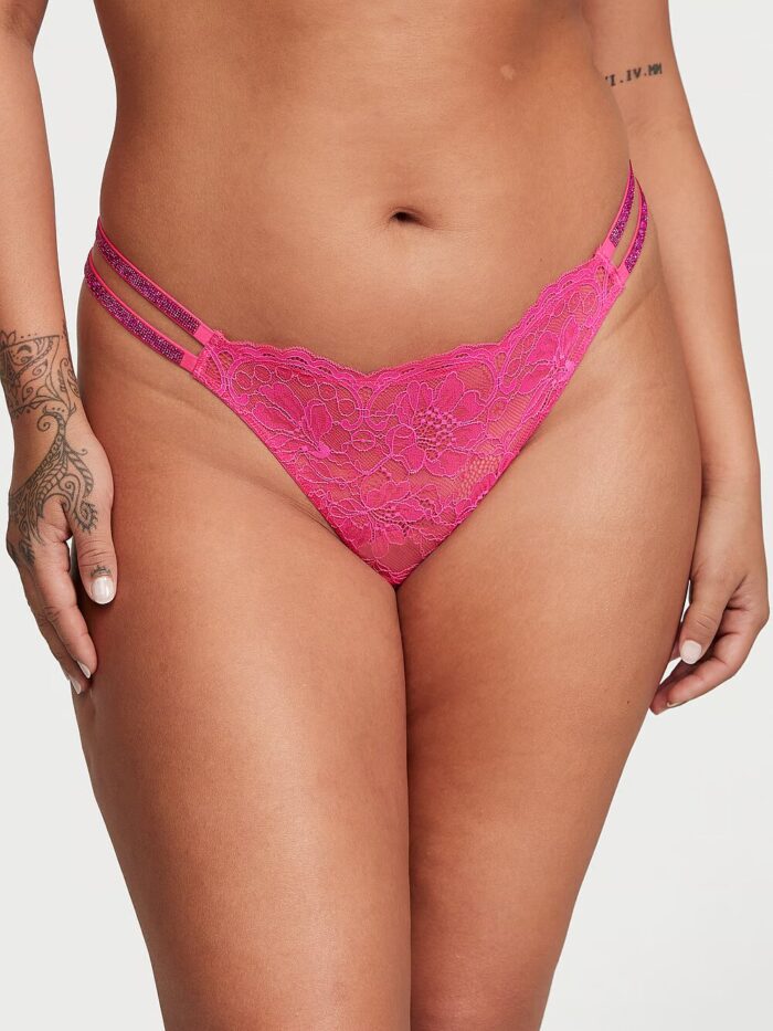 Трусики тонг Victoria's Secret Very Sexy Double Shine Strap Lace Thong Panty - Зображення 2
