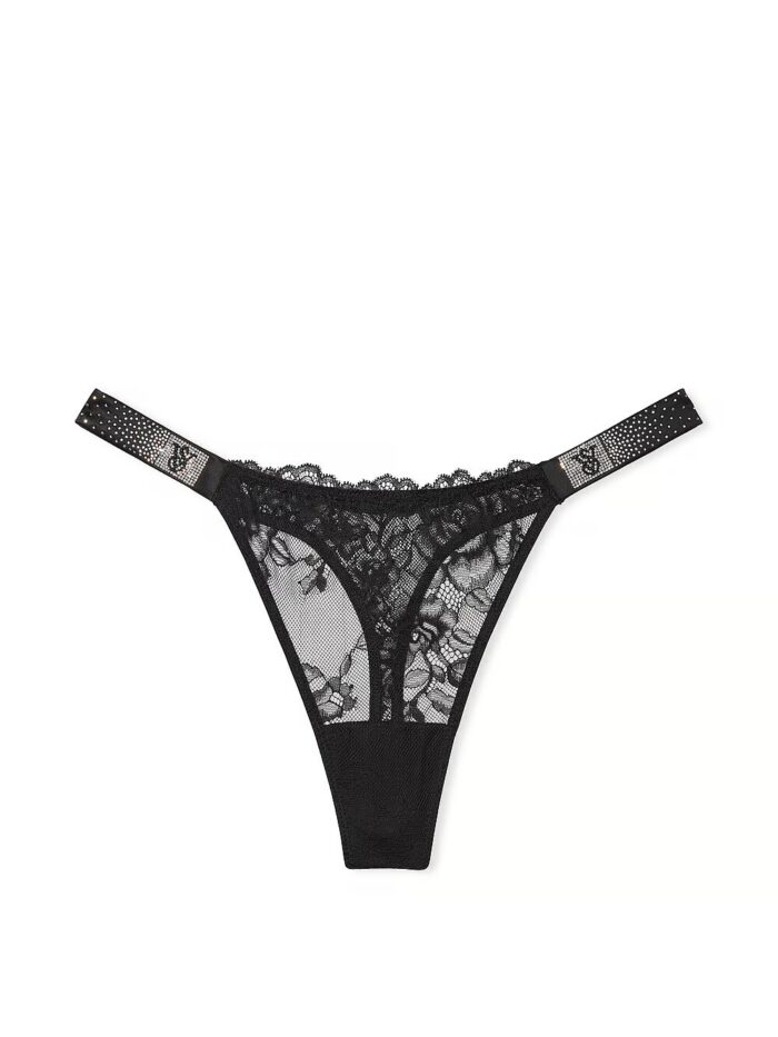 Трусики тонг Вікторія Сікрет Very Sexy Shine Strap Lace Thong Panty - Зображення 4