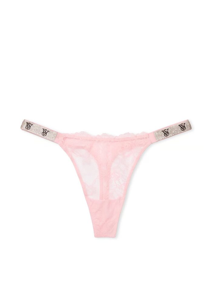 Трусики тонг Вікторія Сікрет Very Sexy Shine Strap Lace Thong Panty - Зображення 3