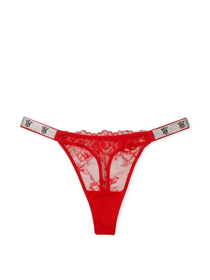 Трусики тонг Вікторія Сікрет Very Sexy Shine Strap Lace Thong Panty - Зображення 3