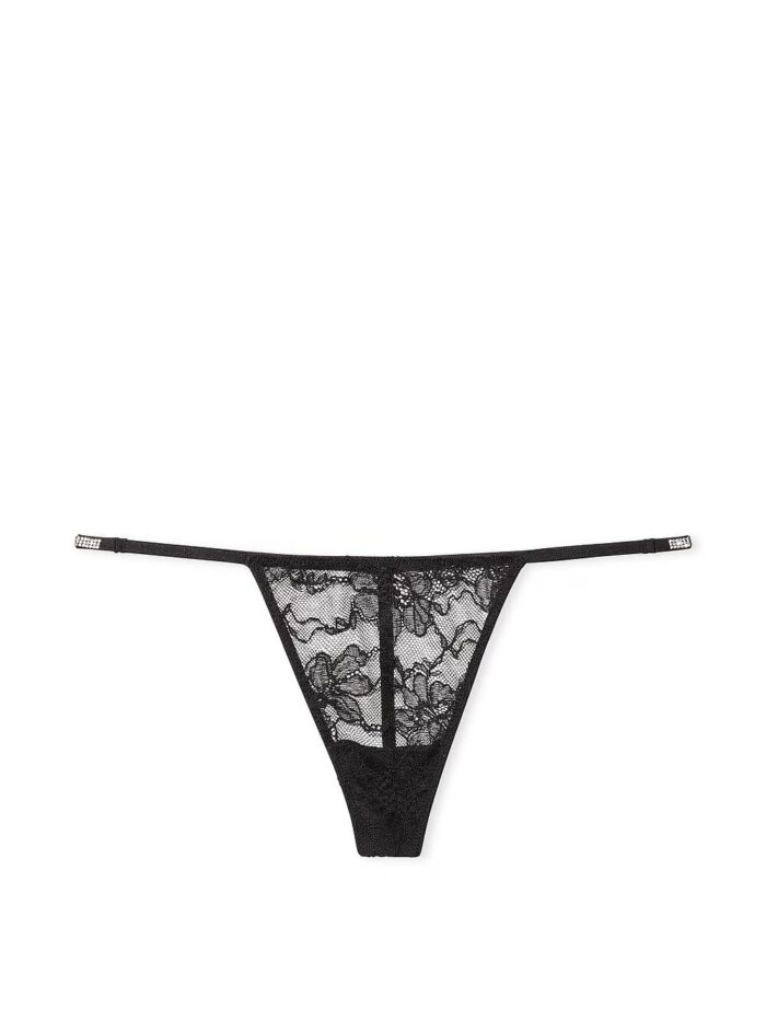 Трусики тонг Вікторія Сікрет Very Sexy Shine Strap Lace V-String Panty - Зображення 3