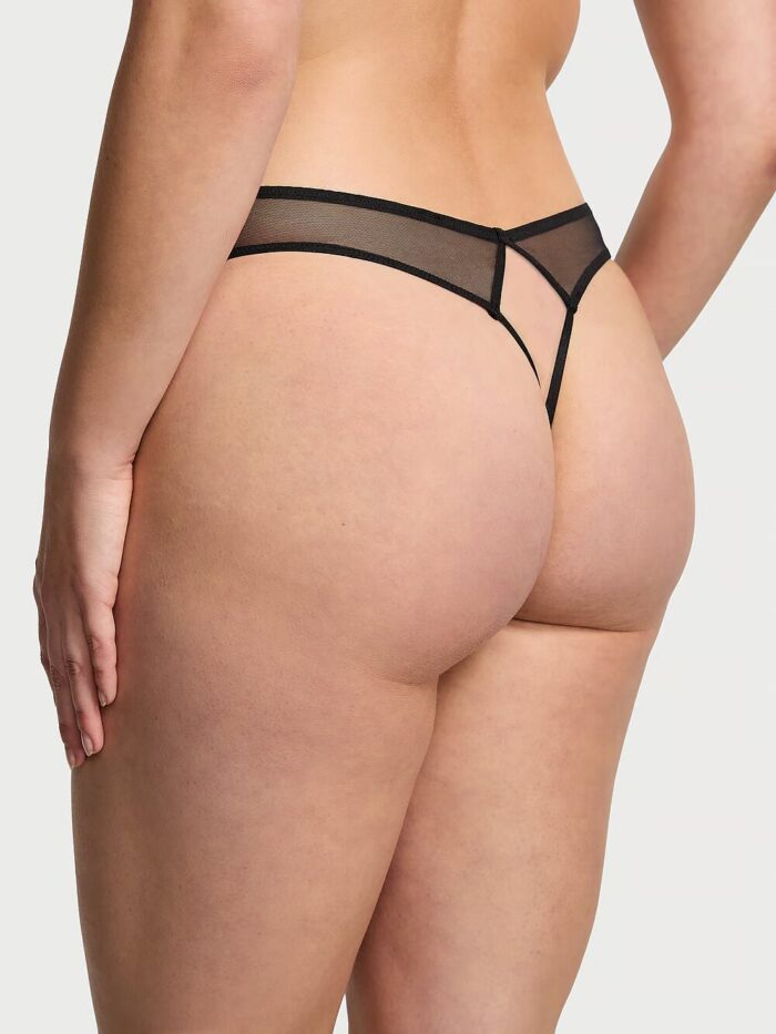 Відкриті трусики тонг Victoria's Secret Very Sexy Rose Lace & Grommet Crotchless Thong - Зображення 2