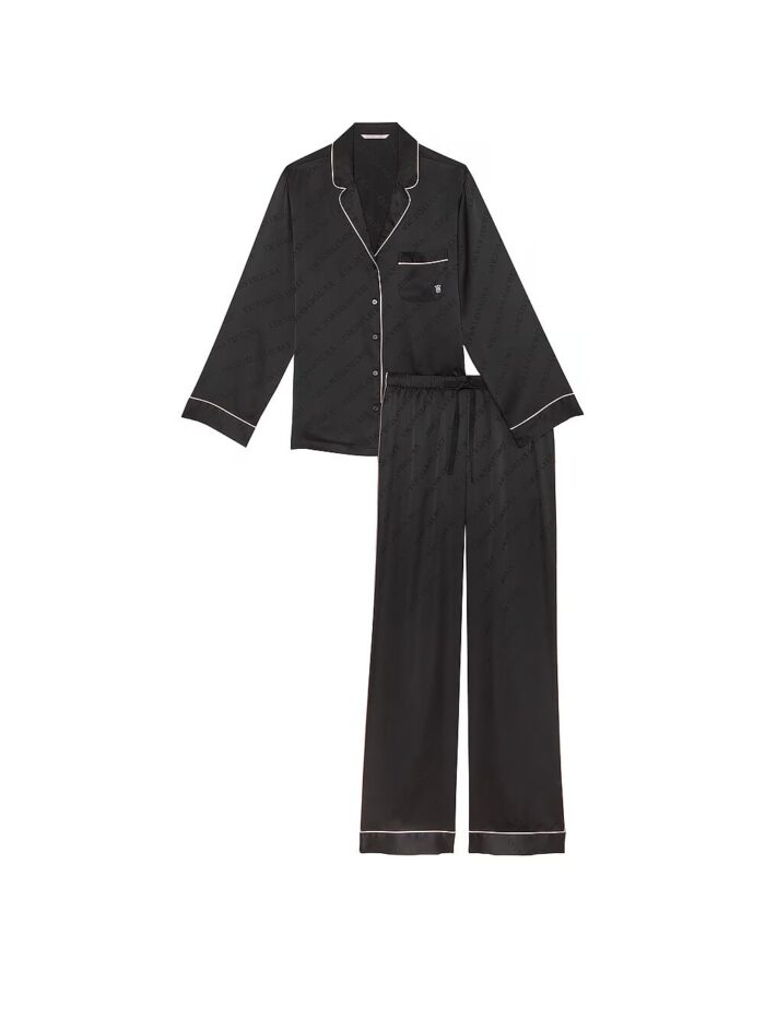 Атласна піжама VICTORIA'S SECRET Satin Long PJ Set - Зображення 5