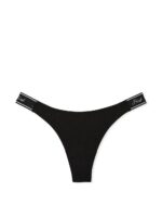 Бавовняні трусики тонг PINK Logo Cotton High-Leg Thong Panty - Зображення 3