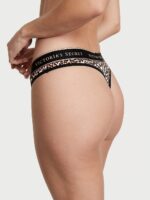 Бавовняні трусики тонг Victoria's Secret Logo Cotton Thong Panty - Зображення 2